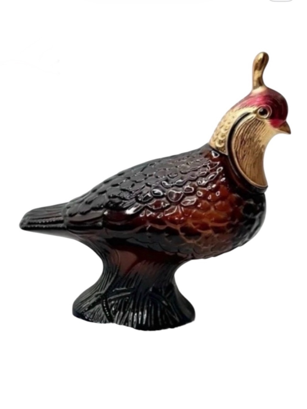 Vintage Avon Quail
Decanter Amber Glass
Bird Bottle Rustic Cabin
Decor